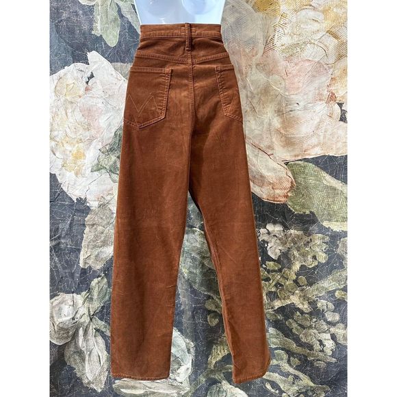 New Mother The Mid Rise Dazzler Corduroy Ankle Jeans Pants In Monks Robe Size 34 - Picture 12 of 13